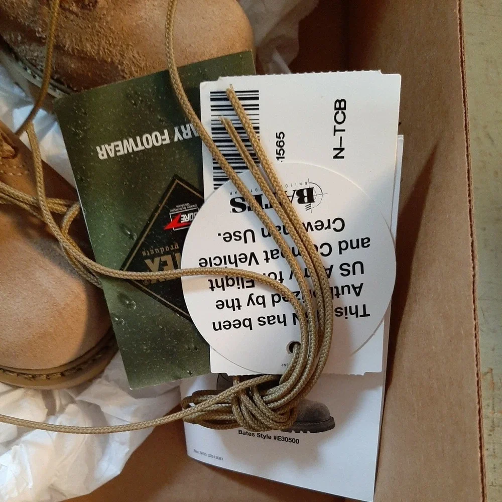 NEW Army Desert Temperate Weather Work Combat Boots Military Bates Tan‎ 4.5N
